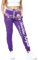 Violento Damen Jogginghose lang | Trainingshose Baumwolle | Sporthose mit Bündchen | Marine 512 Lila, S