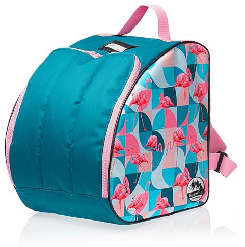 BAMBINIWELT Kinder Skischuhtasche Skistiefeltasche integrierte Standfläche Wasserablaufloch Helm Skibrille Handschuhe (Modell 4)