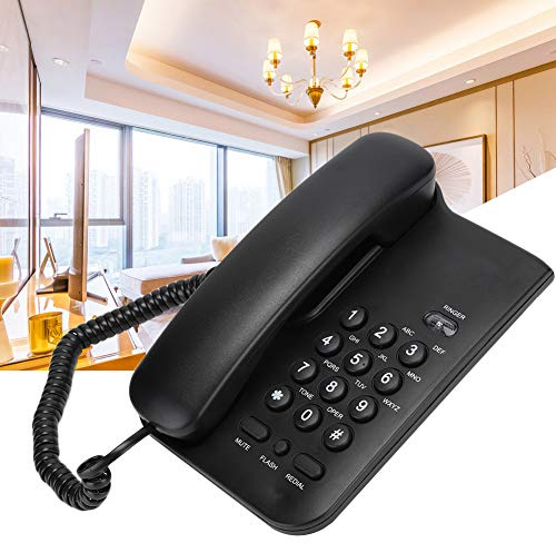 Yctze Englisches Telefon für Hotel-Home-Office, Britische Telefonleitung, Kabelgebundenes Festnetz, Schnurloser Anrufbeantworter, an der Wand Montierbar, Einfaches Tischtelefon