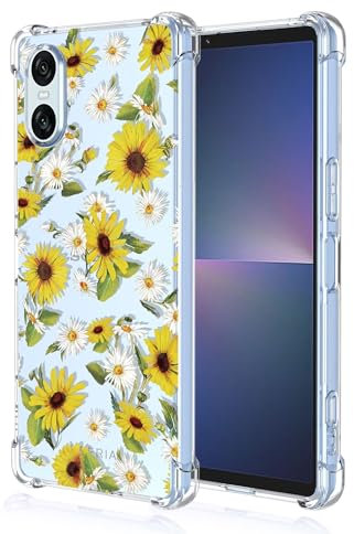 EASSGU TPU Silicone Phone Case for Smartphone, Compatible with Sony Xperia 10 VI (Sixth Generation) - Sunflower