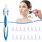 Ohrenschmalz Entferner, Spirale Silikon Ear Cleaning kit, Q-grips Ohrenreiniger, mit 16 Sicheres & Weiches Ersatzköpfen 360°, Ohrenschmalzentferner für Kinder & Erwachsene