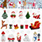 LPAMABA 31er Set Mini Weihnachtsdeko Figuren Miniatur Weihnachten Tischdeko Mini Weihnachten Ornamente Miniatur Weihnachtsfiguren Mini Weihnachtsmann Miniatur Schneemann Kleine weihnachtsfiguren