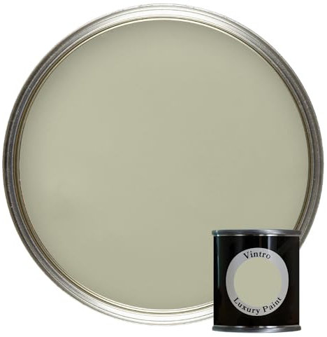 Vintro Paint | Pale Green Luxury Matt Emulsion | Paint Tester Pot | Smooth Chalky Finish | Multi Surface Paint | for Walls, Ceilings, Wood and Metal | 125ml (Pale Green - Symphony Green)