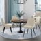 IDMarket - Lot de 4 chaises THALYA en Velours Beige avec accoudoirs