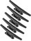 Motoforti 5pcs 8'' Plastic Boat Cleat Rope Cleat Boat Dock Cleats for Kayak Durable Material Item Replacement Long-lasting