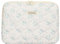 CHAMAIR Puffy Laptop Sleeve - 15 Inch Cute Flora Laptop Case Quilted Carrying Laptop Bag for Women Aesthetic Macbook Sleeve Compatible for Notebook Cover (White Flora 15'')