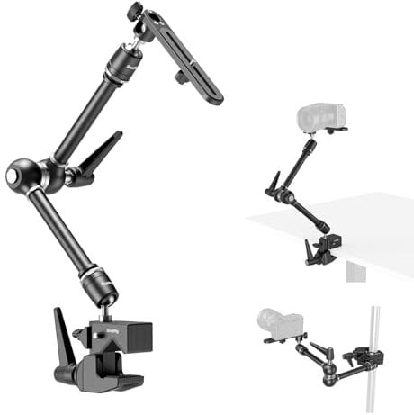 SMALLRIG Friction Magic Arm Camera Mount with Super Clamp and Camera Platform, Studio Space Saver, Heavy Duty Mount/Bracket for Lights, Cameras - 4862