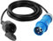 1m Cavo Adattatore CEE, Raccordo CEE 230 V/16 A e Spina Di Sicurezza con Cappuccio Di Protezione, 3 Pin Prolunga Elettrica per Campeggio Roulotte Barca E Camper