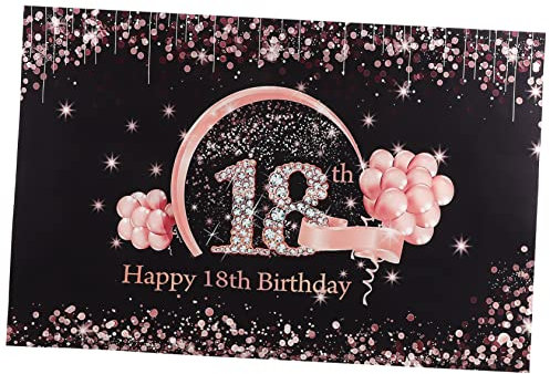 Lurrose Girlande aus Polyester für Geburtstagsparty Hintergrundbanner für Geburtstagsfotos Partyzubehör mit Feinem Muster