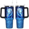 omezin 40 Oz Dragon Tumbler With Handle 40oz Dragon Theme Tumbler With Lid Straw Double Insulated Travel Coffee Mug Womens Dragon Cup Gifts for Dragon Lovers