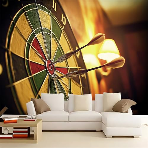 Fototapete 3d Effekt 200 x 140 cm Tapete Moderne Darts Nahaufnahme Vliestapete Wanddekoration für Wohnzimmer Schlafzimmer Kinderzimmer Flur Wandtapete Einfach zu Montieren, Bunt