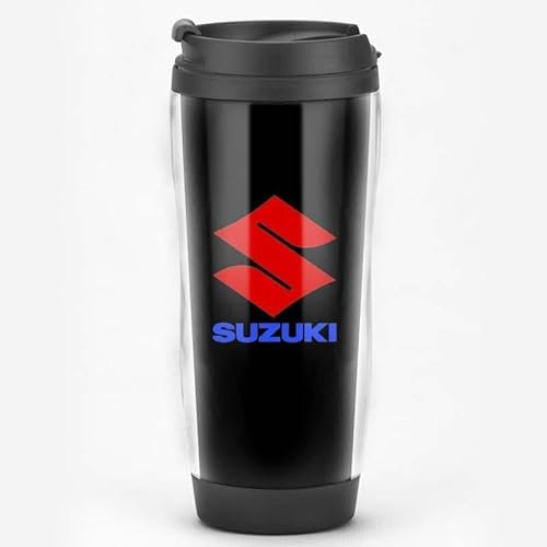 JKVTED Auto Thermobecher für Suzuki Landy, Edelstahl Reiseflasche Emblem Kaffeebecher Vakuum auslaufsicher Reisebecher mit Deckel 360°-Trinköffnung,A