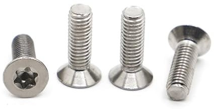 RKODRSMG 5/10/20/50 Stück M1.4 M1.6 M2 M2.5 M3 M4 M5 M6 M8 GB2673 A2-70 304 Edelstahl Sechslappen Torx Senkkopfschraube Bolzen(10mm,M1.4 50pcs)