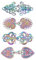 Gjinxi Vintage Pullover Schal, 4 Stück Kleider Clips Hinten Strickjacke Pullover Clips Kleiderclips Hemdclips für Mädchen Frauen Kragen Umhang Schals Mantel