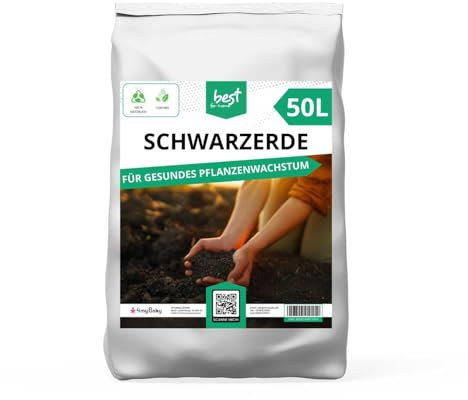 Best For Home Terriccio nero di alta qualità, privo di torba, per piante da interni e da balcone, verdure, erbe e aiuole, terriccio sostenibile in 5 l, per piante da appartamento