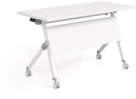 Konferenztisch Klappbar Auf Rollen, Konferenztisch Klappbar, Schreibtisch Klappbar, Moderner Mobiler Schulungstisch Mit Rollen, Besprechungstisch, Für Büro, Klassenzimmer, Seminarräume(140*50*75cm/55*