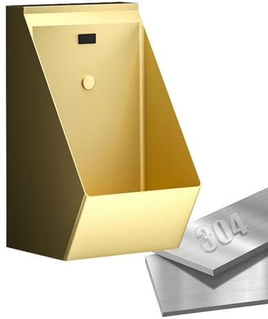Edelstahl Urinale für Männer 304 Edelstahl Urinal, Wandmontierter Urinal, kommerzielles Flush-Urinal von Männern, Erwachsene Urinale, öffentliches Toiletten Urinal (B)
