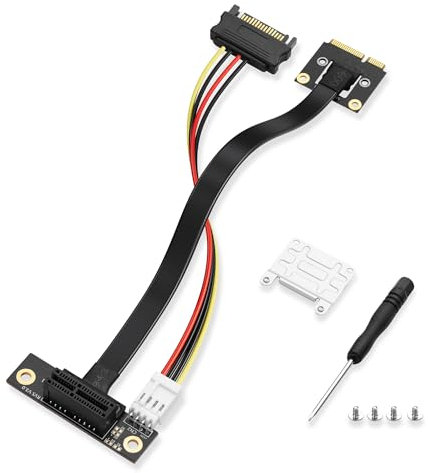 SinLoon Mini PCIE - Tarjeta de red inalámbrica a PCIe X1, cable extensor Mini-Pcie macho a PCI-E X1 hembra, 20 cm