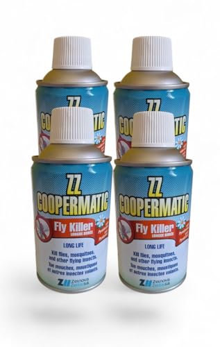 Lot de 4 Recharges ZZ Coopermatic fly killer 250 ml Formule à base de pyrèthre naturel