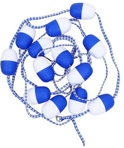 YARNOW Professionelles 6m Schwimm Sicherheitsseil für Schwimmbäder mit UV Schutz Aluminiumkern und ABS Schwimmbojen zur Bahntrennung