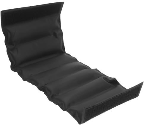 POPETPOP Weinkühlerhülle Wiederverwendbar Gel-Eisbeutel Schwarz | Polyestergewebe, Gel, Schwarz, 38.50X14.00X1.00 cm, Für Camping, 1 X Weinkühlertasche