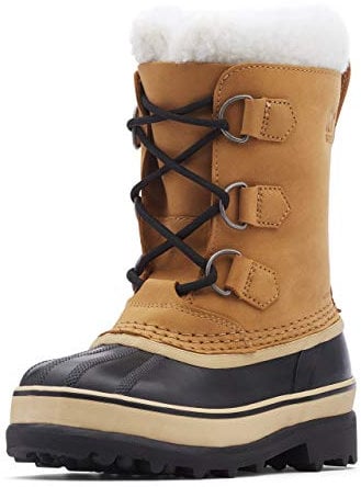 Sorel KIDS CARIBOU WATERPROOF Schneestiefel für Unisex Kinder, Braun (Buff) - Youth, 34 EU