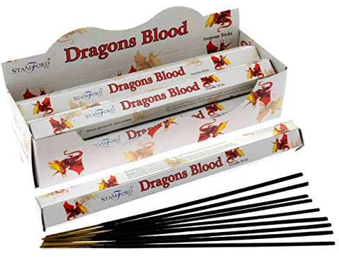 1 Display Box Mit 6 Tuben Drachenblood Rucherstbchen (120 Stbchen Insgesamt )