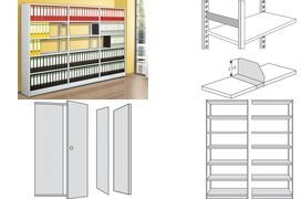 kerkmann 9460 Anbau-Regal Progress 500, 8 Böden