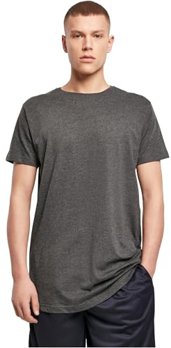 Build Your Brand Homme Shaped Long Tee T-Shirt, Anthracite, M EU