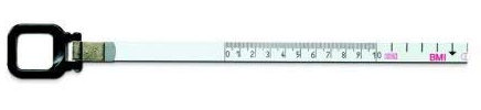 BMI 520044050A Glasfaserbandmaß 50-A 50m mit Teilung im Standard Rahmen