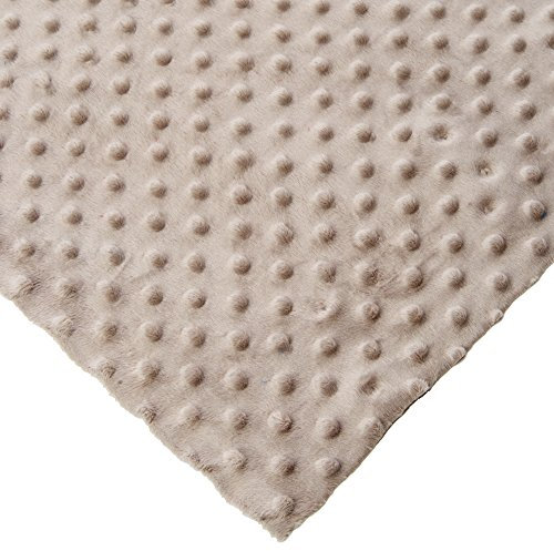 CRS Fur Fabrics Luxus Supersoft Grübchen Fleece Stoff Hellgrau - Hellgrau, 1Mtr - 150cm x 100cm