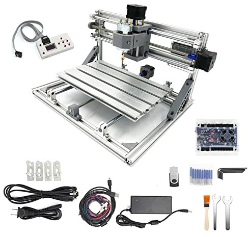 DIY Mini 3 Axis 3018 CNC Router Desktop Engraver GRBL Control Plastic PCB PVC Milling Wood Cutting Carving Engraving Machine with ER11 Collet