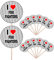 I Love Foo Fighters – Party-Essen – Kuchen Cupcakes – Picks Sticks – Lebensmittel-Flaggen – stehende Dekorationen (14 Stück)