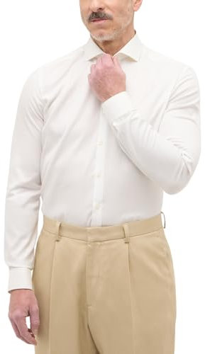 ETERNA Super Slim Cover Hemd Langarm Haifischkragen beige Größe 42