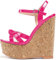 Soireelady Damenmode High Heel Sandalen Open Toe Wedge Heel Platform Sommerkleider Sandalen Rose EU41