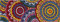 Baroni Home Paillasson Gain de Place Coco, Revêtement de l'envers en PVC, Peint à la Main, 70X25X2 cm – Tapis à Motif Arabesque Cercles colorés