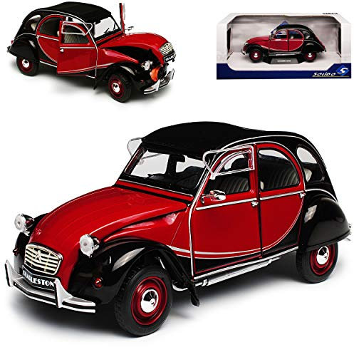 Citroen 2CV 6 Rot Braun mit Schwarz Charleston Ente 1949-1990 1/18 Solido Modell Auto