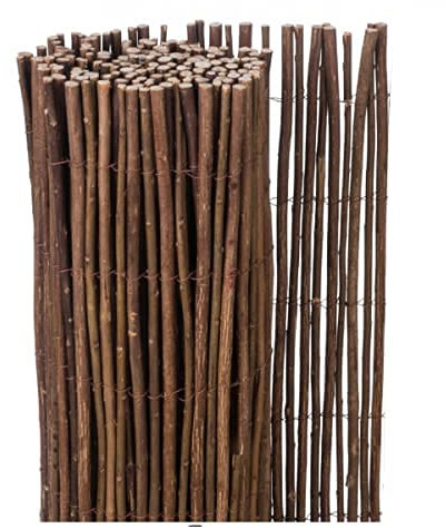 Generisch Weidenmatte Sichtschutzmatte natürlicher Sichtschutz Weidematte Sichtschutzzaun Natur Zaun Premium Gartenzaun Weidenzaunmatte für Garten Balkon und Terrasse 5m x 160 cm