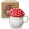 Taza de cerámica con tapa - Amanita Muscaria