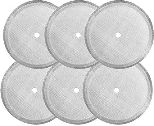 CENPEK French Press Ersatzfilter für Kaffee-/Kaffee-/Teemaschinen, 10,2 cm, Edelstahl, wiederverwendbar, Netzfilter für 8 Tassen/1000 ml, 6 Stück
