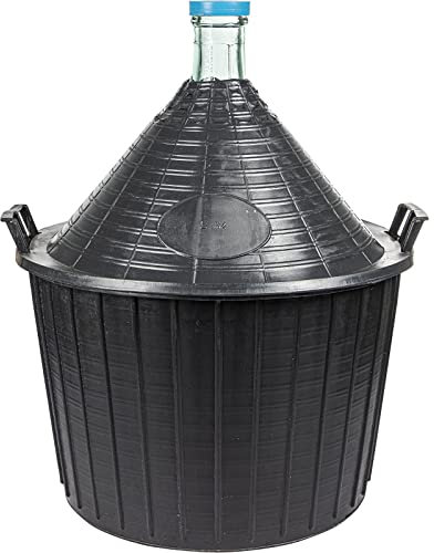 AlcoFermBrew Weinballon mit Kunststoffkorb 54L – Glasballon