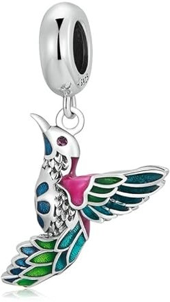 SALAN Eisvogel-anhänger Aus 925er Sterlingsilber, Passend Für Damen, Original-Armband Oder Armreif, Vogel-Charms, Edles Schmuckgeschenk