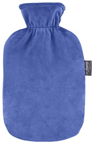Fashy 2.0L Hot Water Bottle Purple Plush Fleece Cover