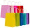 30 Stück Papiertüten 10 Farben Geschenktüten, Kraftpapiertüten mit henkel, Geschenktüten für Hochzeitsfeier, Candy Tüten zum Verpacken von Kindergeburtstag, Party, Geschenken, Feiern(15 x 8 x 21 cm)