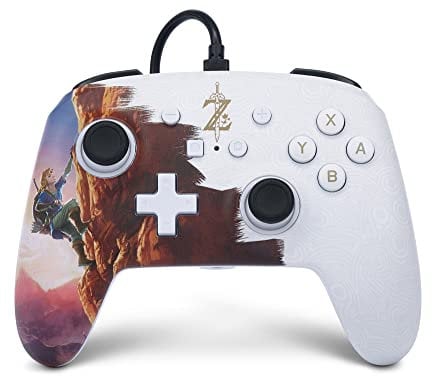 PowerA Manette filaire améliorée pour Nintendo Switch, modèle Switch OLED et Nintendo Switch Lite, accessoire de jeu, manette de jeu, manette filaire, sous licence officielle -Zelda:Ascension du héros