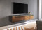 DecoInParis Meuble TV Contemporain Anthracite et chêne Vieilli foncé avec LED 2 Portes Malorie - 180 cm