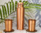 Geschenkset: Kupferflasche (matt), 7 Chakra, 100% reines Kupfer, Herzchakra/Wasserflasche/1000 ml/Meditation/Fitnessstudio/Yoga aus Indien