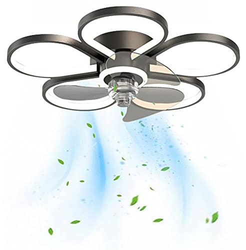 FAZRPIP Ceiling Fans With Lights And Remote Low Profile Flush Mount Quiet DC Fan Light Ceiling Led 6 Speed Dimmable Pendant Light Fitting For Bedrooms Living Room Kids Hallway Led Ceiling Lamp