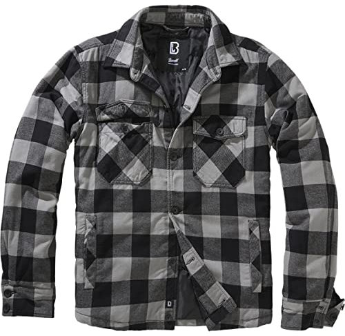 Brandit Lumber Jacket, Farbe: black+charco, Größe: M