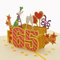 Favour Pop Up® - 3D Glückwunschkarte zum runden 65. Geburtstag mit Cover in Goldfarbe, ideal auch für Gutschein oder Geldgeschenk. TG065
